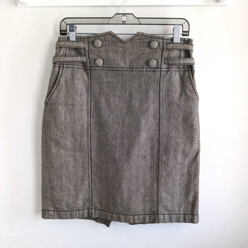 Lux (Urban Outfitters) Sailor Style Herringbone Pencil Skirt